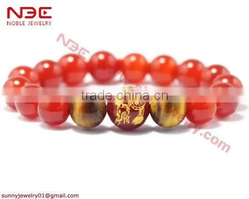 2011 new designs agate bracelet with dragon design black color