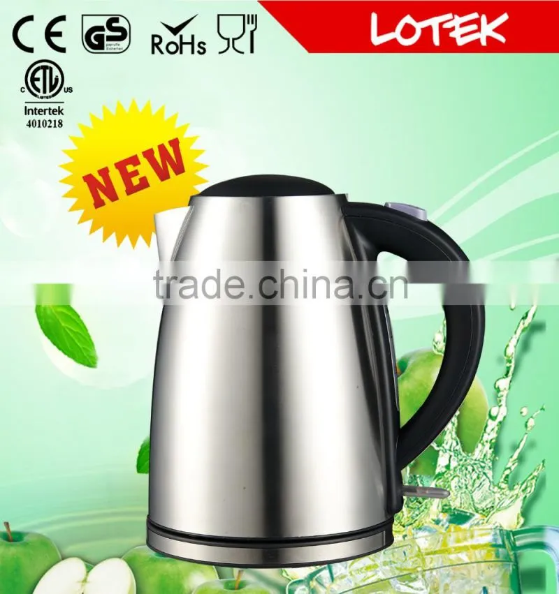 striking blue LED 304 shining stainless steel body kettle
