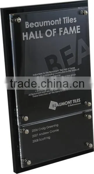 acrylic glass plaque