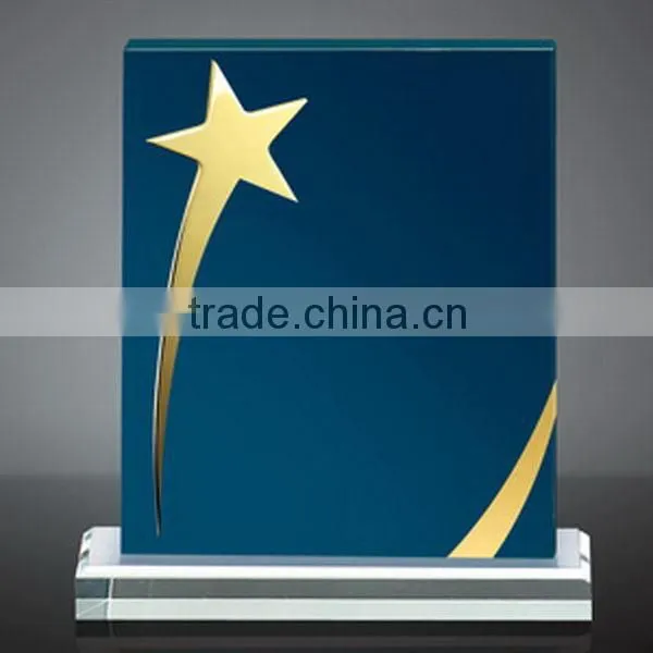 Customized latest frost acrylic award with silk screen