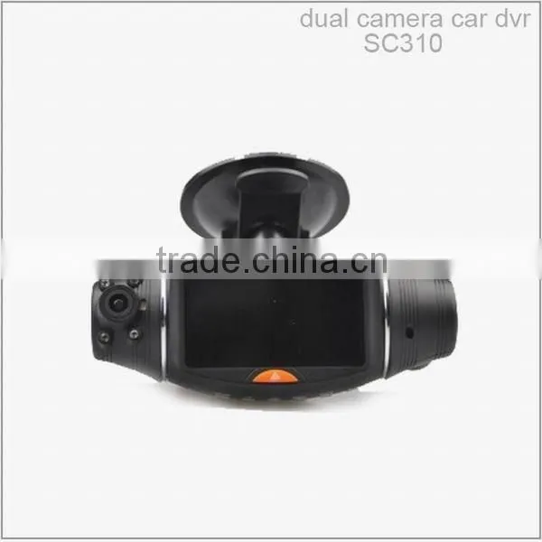 wide angle 120/140 degree adjustable full HD dual camera dash cam