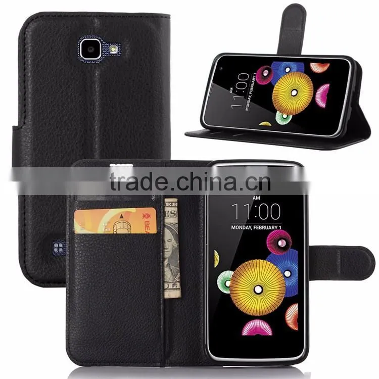 9 Colors Luxury Flip PU Leather Cover For LG K10 K7 K4 Wallet Phone Bag