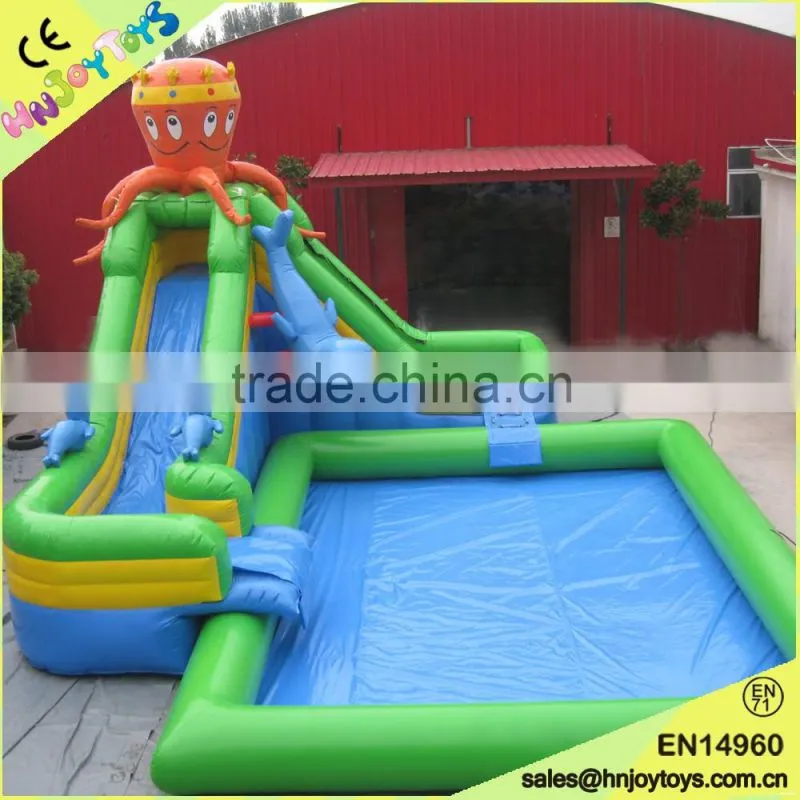 Water Outdoor Trampoline Park Slide Octopus Inflatable Pool