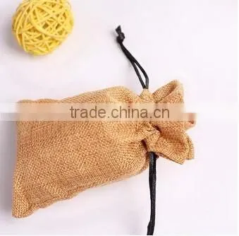 jute drawstring gift pouch