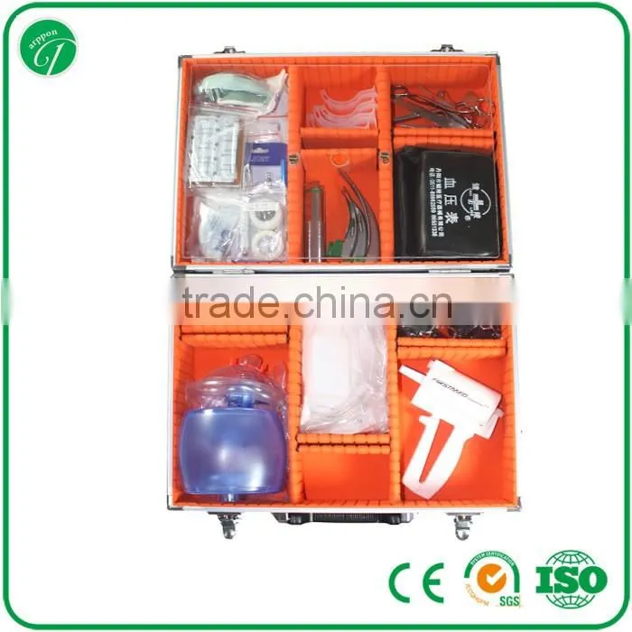 Aluminum First-aid Kit for Resuscitation/emergency first aid kit price in China