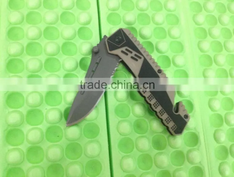 OEM no markings multi pocket camping tactical knife with rope cutter