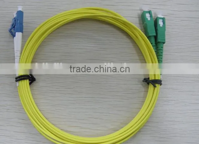 FTTH optical fiber sc-lc patch cord with LSZH jacket,duplex singlemode sc-lc fiber optic patch cord cable 9/125 1.5m