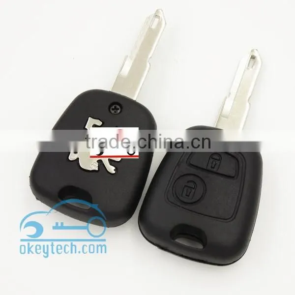 Good Price peuguot key shell for 206 blank 2 button with logo Car Key peugeot romote key shell