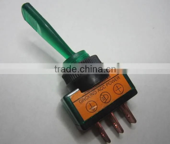 12V plastic toggle switch,toggle switch safety guard,illuminated toggle switch