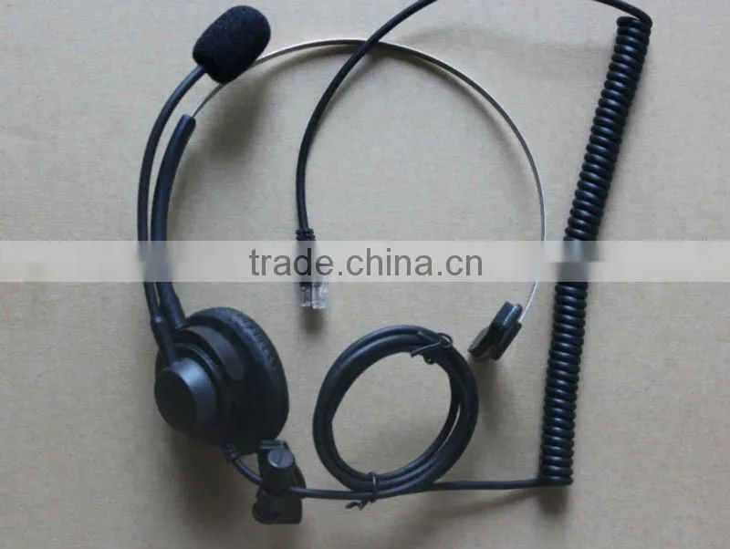 Monaural type call center headset with rj11 for call center with QD optional (OEM/ODM)