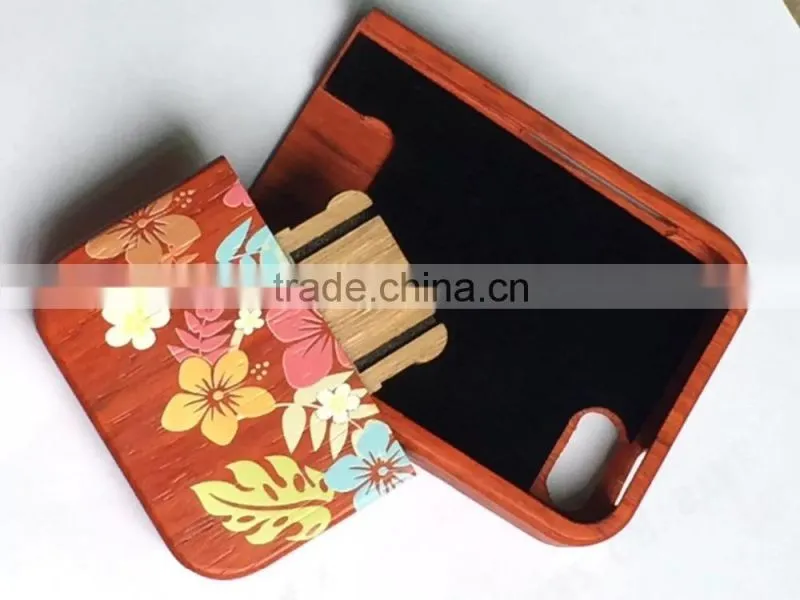 New Products on China Market Color Drawing Printing Wood Case for iphone 6 Plus Case Custom