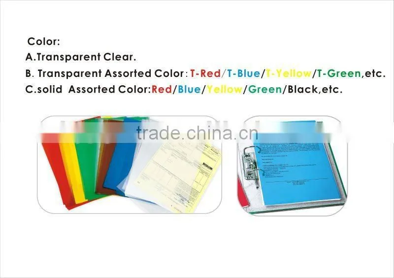 Hot sale A4/A3 clear/color/frosty PVC cover
