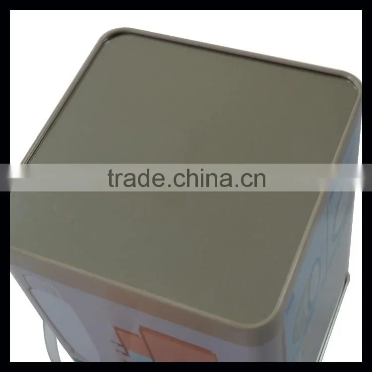 Rectangle Shape Large Capacity Portable Washing Powder Packaging Tin Bucket