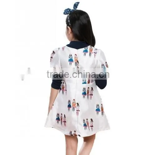 2016 cute kids fashion baby kids clothes dress Princess girl casual simple dress for kids