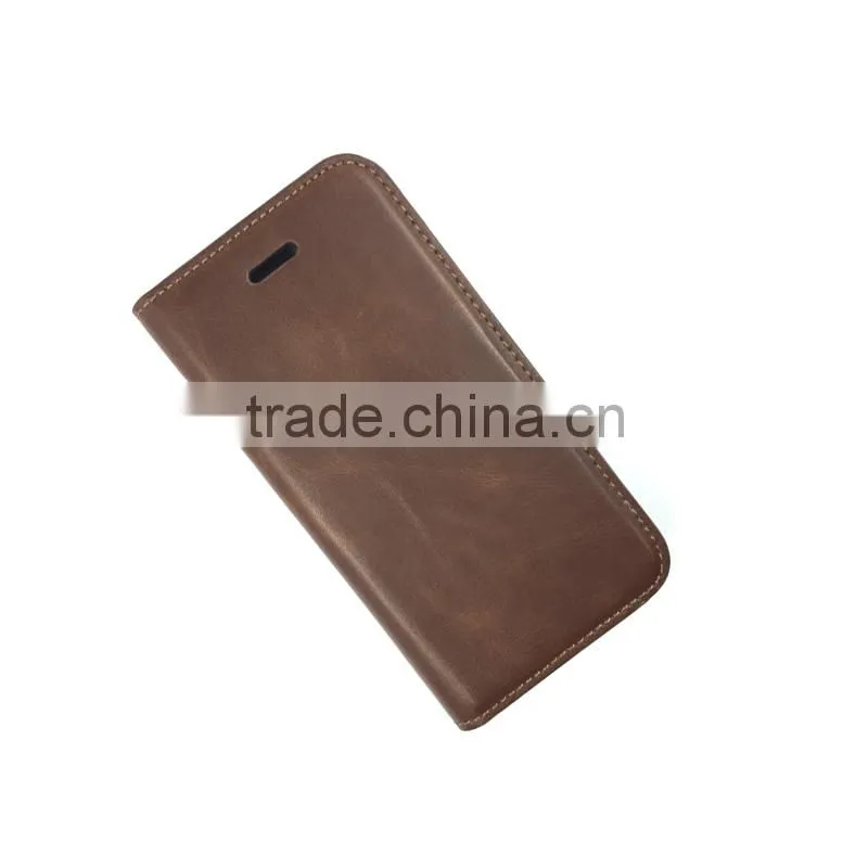 Retro Crazy Horse Pattern PU Leather Folio Case For iPhone 6 4.7