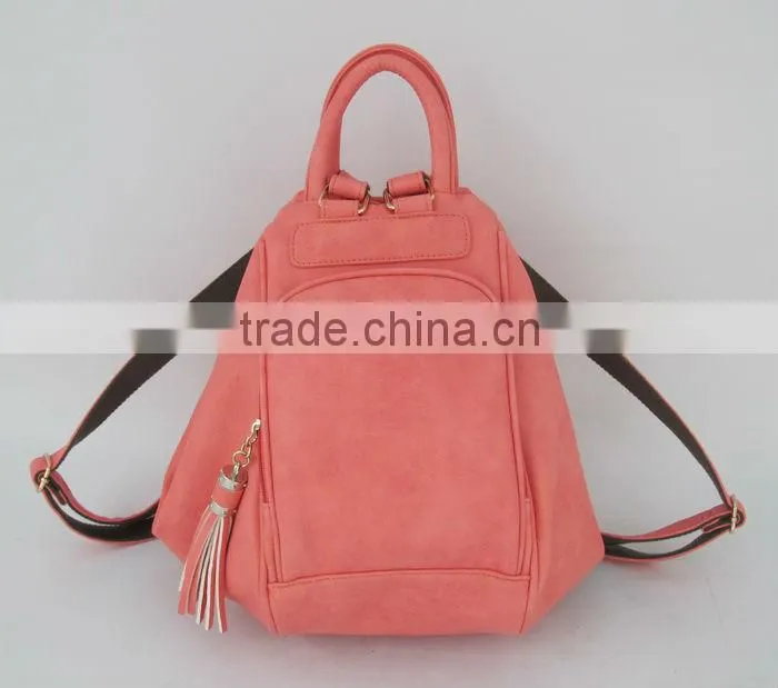 2013 folding leather bag backpack for girls fashion ladies backpack