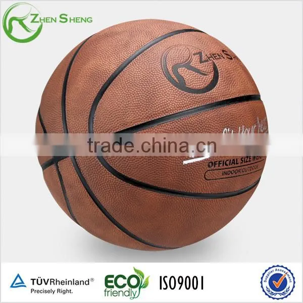 Zhensheng pu leather laminated basketball ball