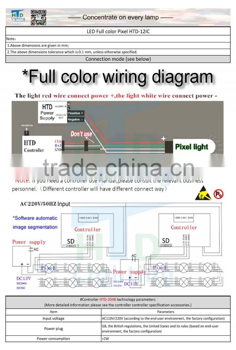 5V waterproof addressable led digital Pixel light