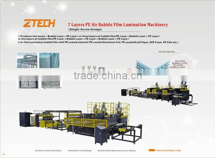 Ztech brand new designed 3 to 7 layer air bubble film machine
