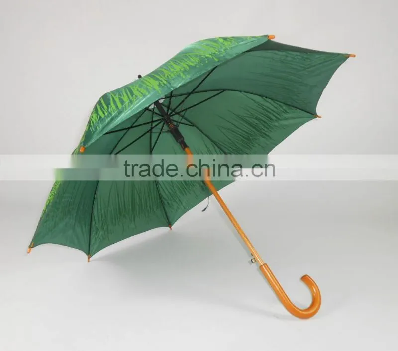 deluxe wood umbrella pole wooden straight shaft umbrella
