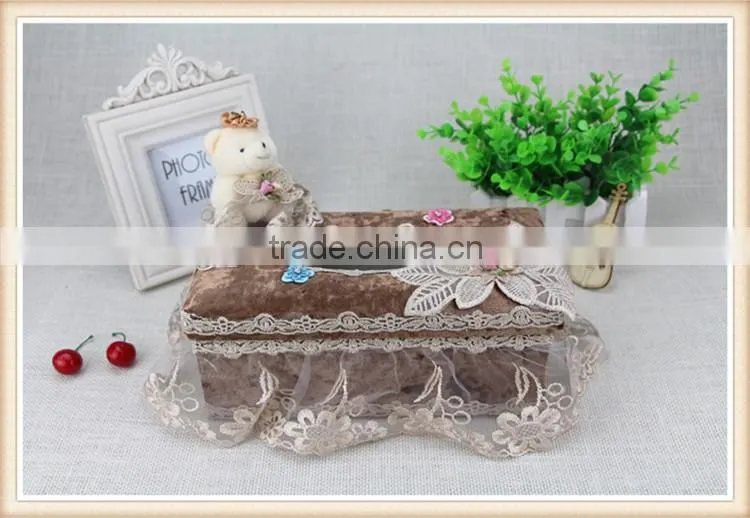 Long pattern single bear lint tissue box