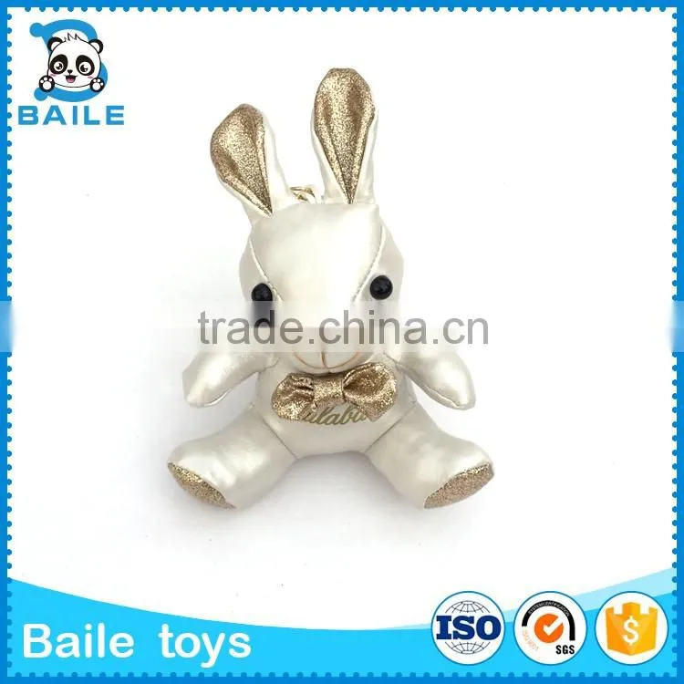 Best workmanship custom plush animal toy rabbit keychain