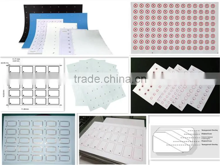 RFID prelam HF 13.56MHz I CODE 2 IC chip Inlay