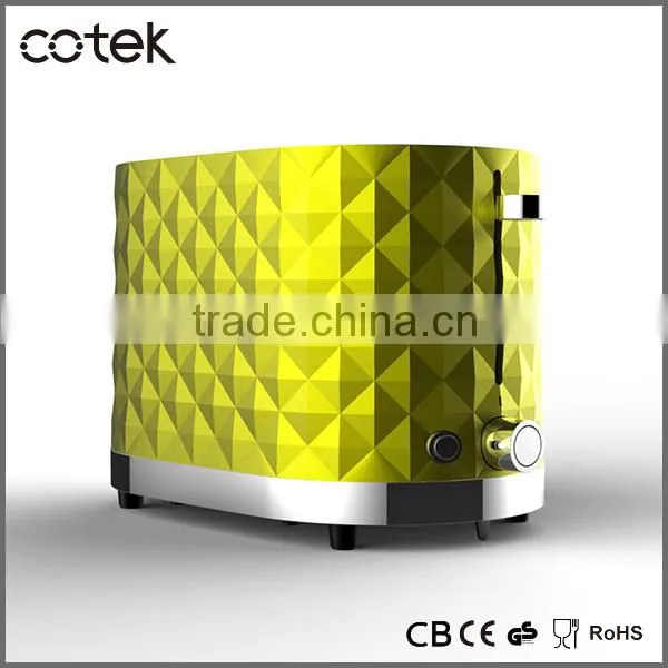 HOT SALE PP Material Diamond design toaster with extra wide slots