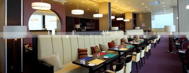 Elegant restaurant coffee shop furniture set wooden dining booth ,dining table and chair set