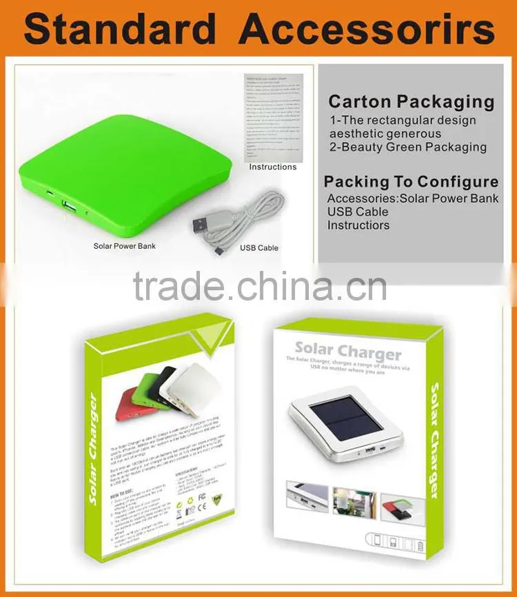 1800mah factory cheap price portable solar window charger/solar charger window/solar power bank