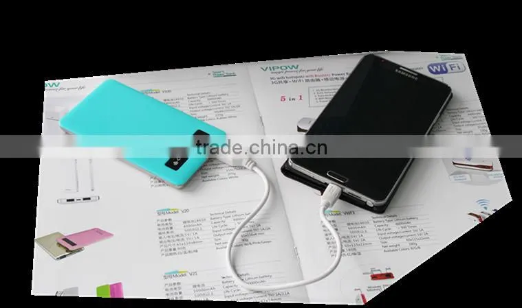 2016 Ultra-slim smart power bank for Android and iphone