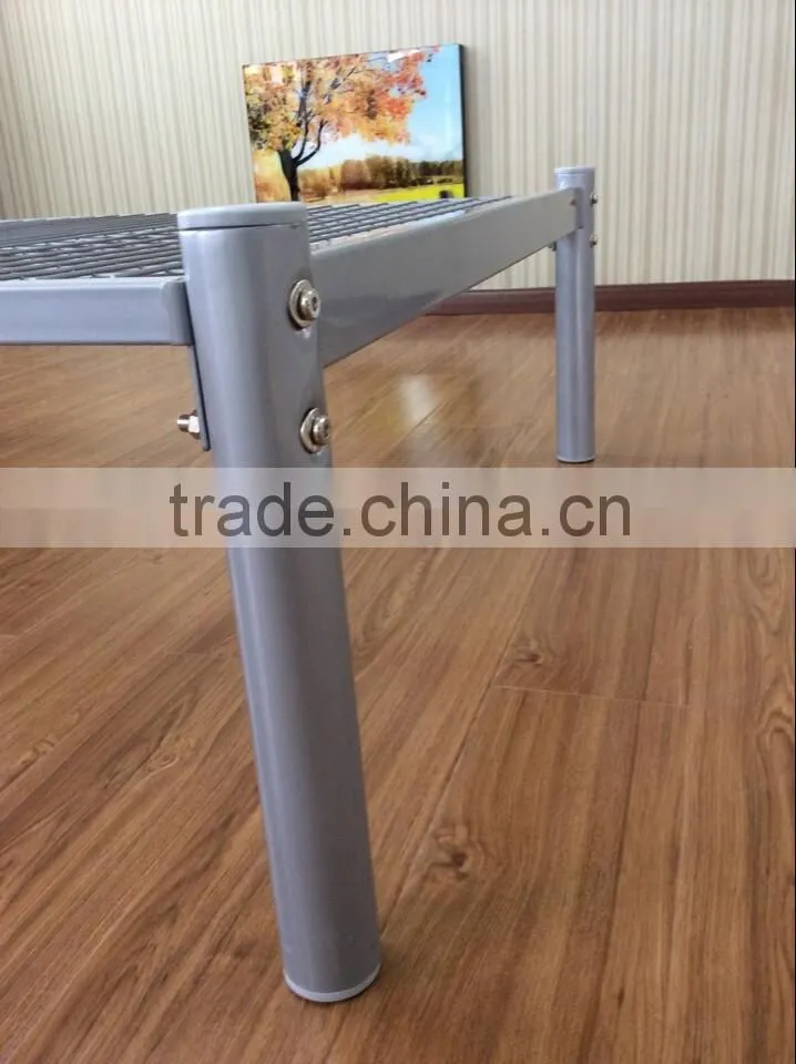 silver grey twin size metal bed frame
