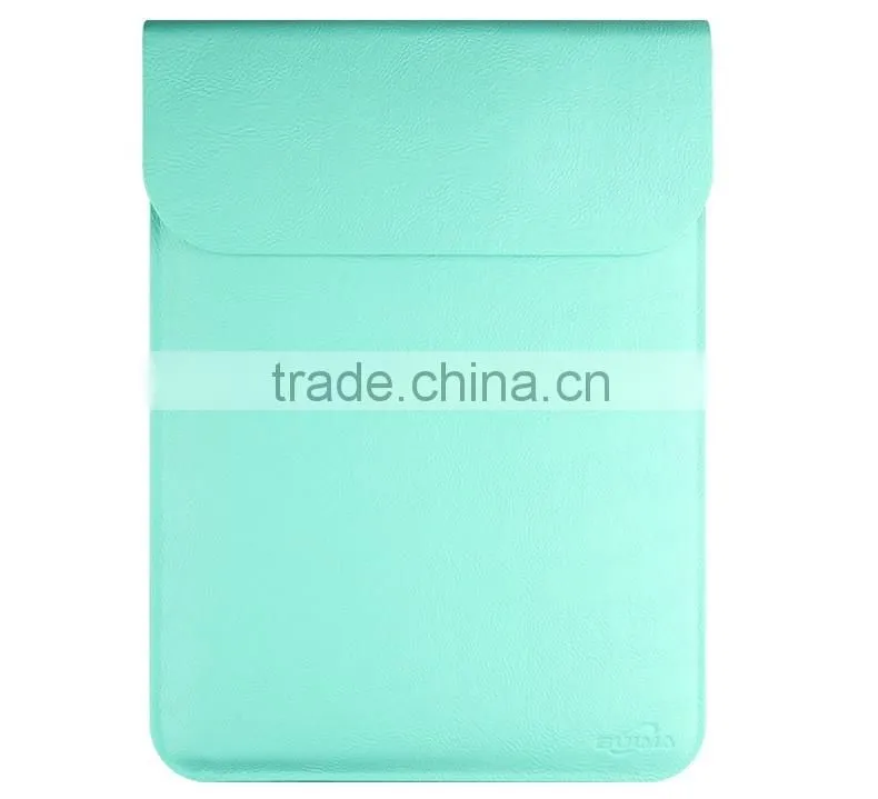 Hot PU Leather Laptop Sleeve Case For MacBook Air 11",AIR 13",Retina 12,13.3,15.4 inch,Envelope Bag