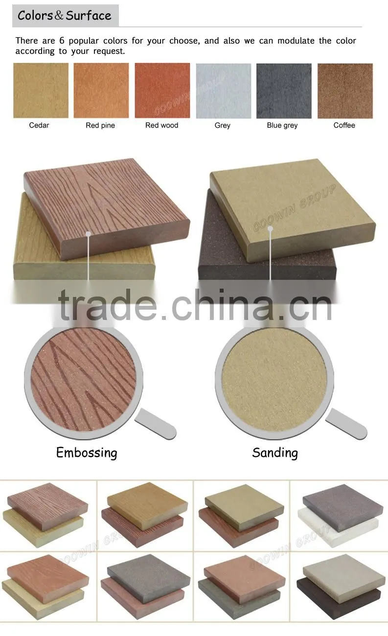 high strength solid wood plank for bridge of scenery spot