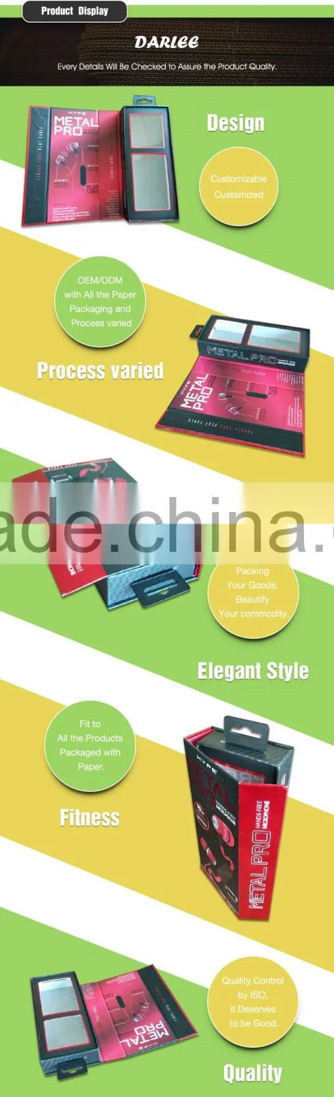 Guangdong supplier high end custom packaging for earbuds