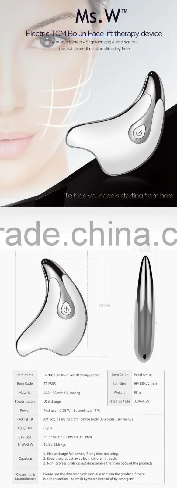 Best Selling Products Face Massage with Dolphin Shape Tow Work Modes