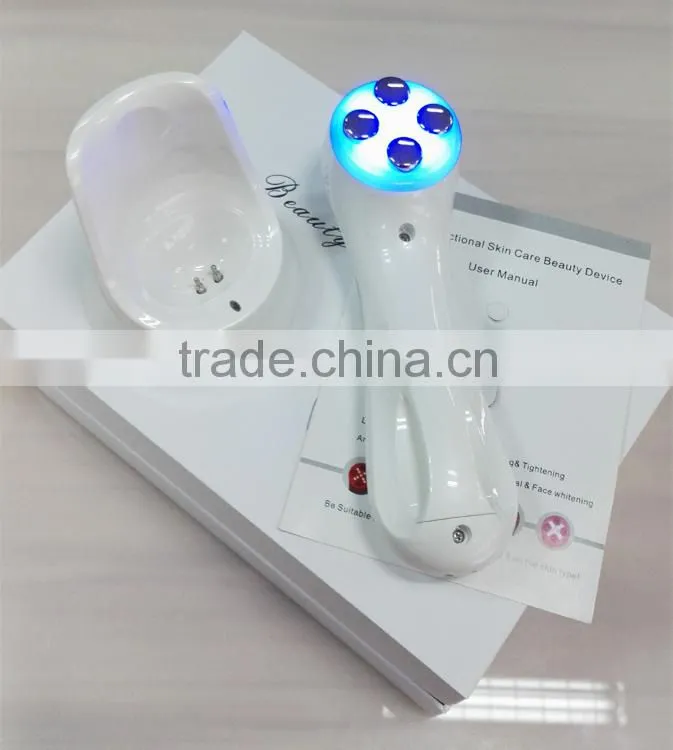 6 in 1 multifunction led 6 colors ultrasound radio frequency home device face electronic beauty product 2016