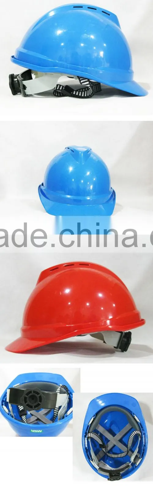 Hot sell V gard safety helmet ABS high strength safety helmet with ventilation holes