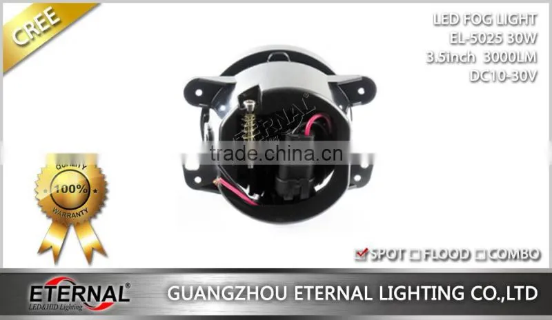 30W Jeep wrangler rubicon Jeep Wrangler JK/TJ/LJ/CJ high power led fog light driving led work light
