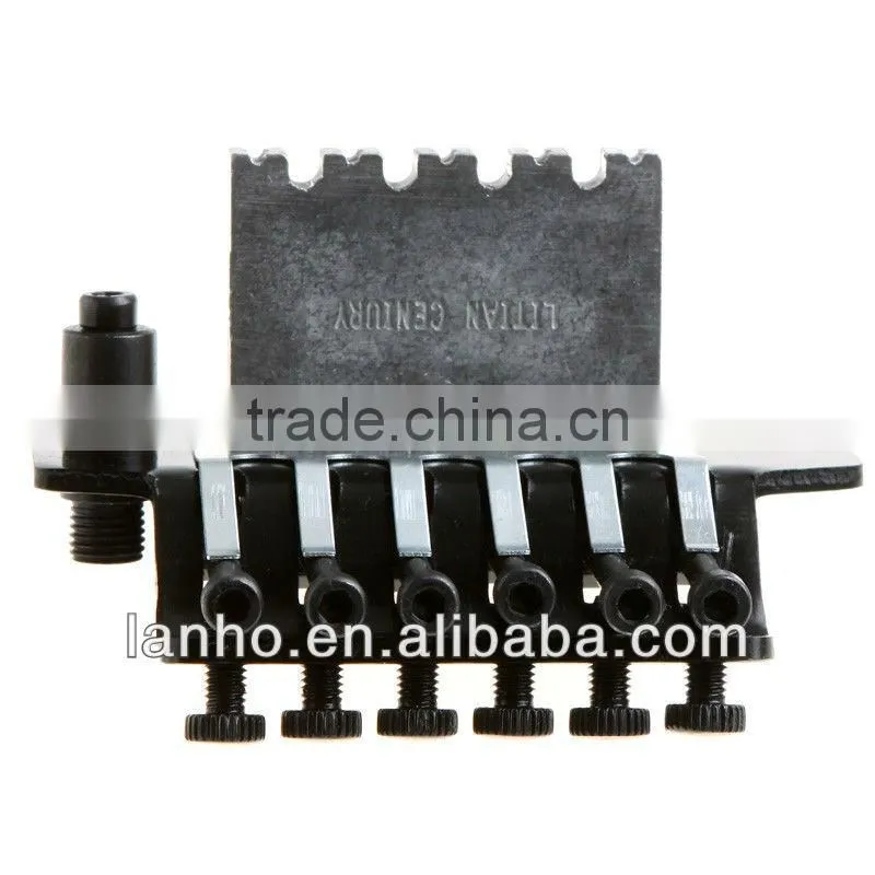 Black Guitar Tremolo Bridge Double Locking Systyem Floyd Rose Lic