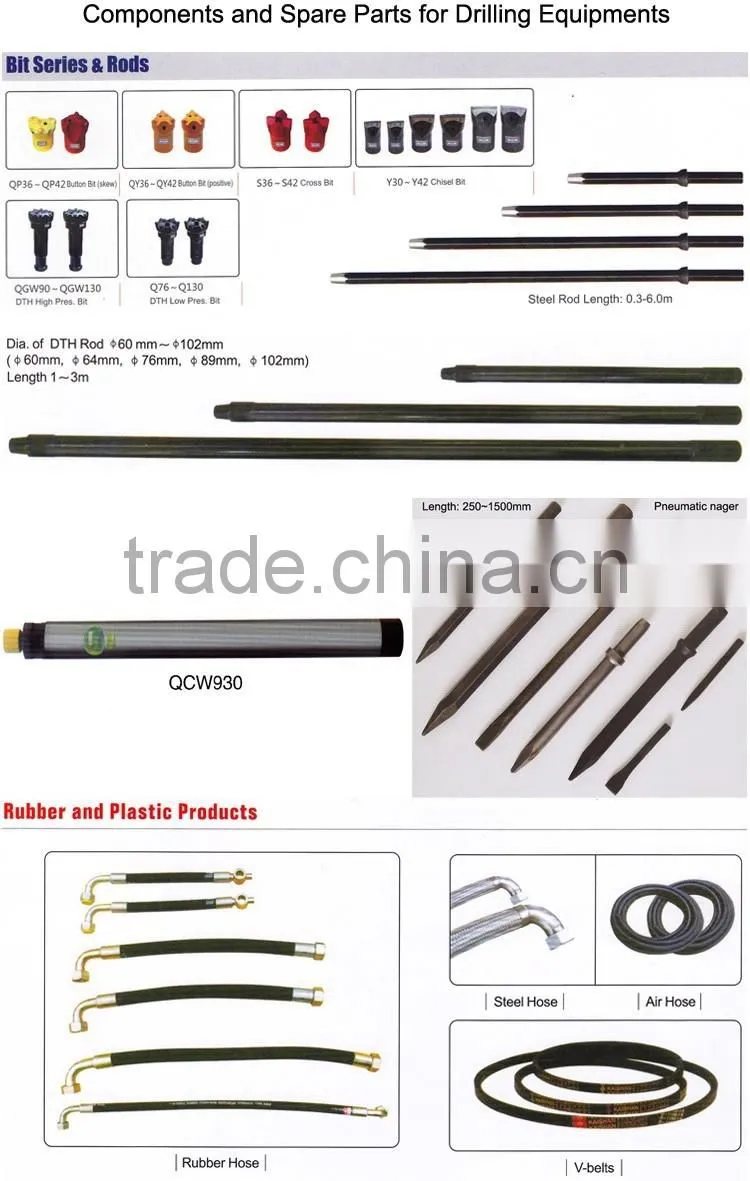 KG930A high pressure diesel engine crawler mounted pneumatic surface DTH drilling rig