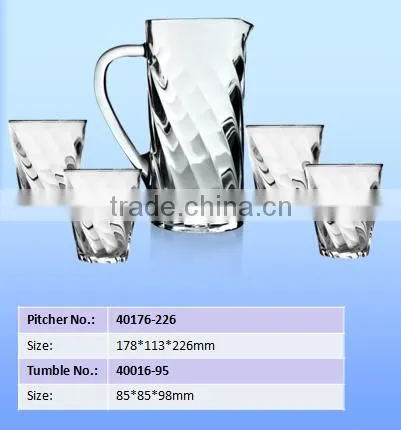 1 pitcher 6 glasses wholesale 1.5L crystal glass pitcher, decanter set