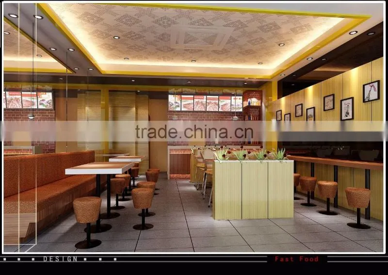 3D Interior And Exterior Design For Fast Food Restaurant