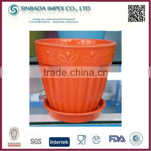 Double Color Ceramic Flower Pot Painting Designs
