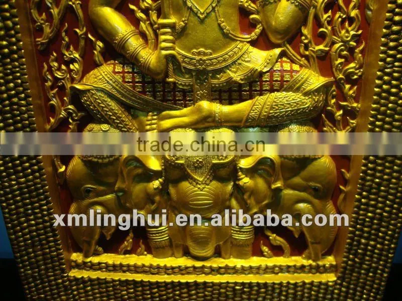 Own Factory Handmake Resin Indoor Golden Big Buddha Water Fountain