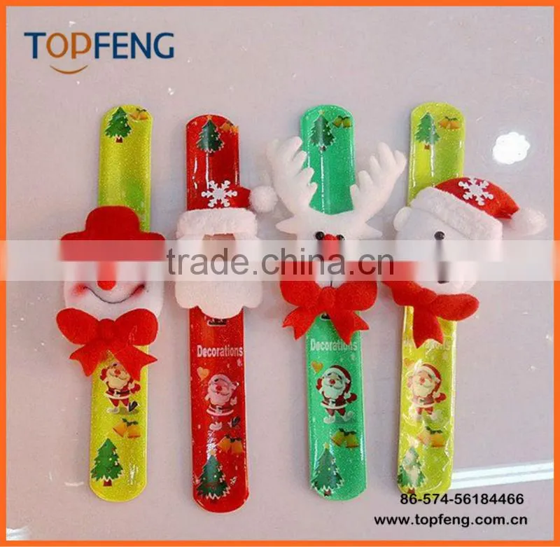 promotional christmas Princess Plush Slap Bracelet