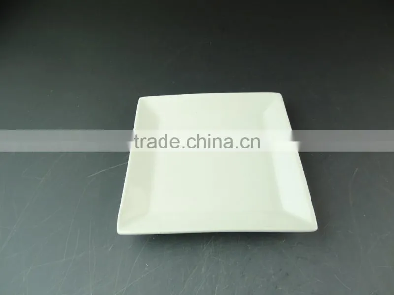 wholesale ceramic white dinner square plate, cheap porcelain plate in stock
