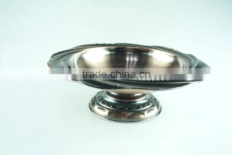2015 Hot sale Vintage Style Unique golden stainless candy dishes