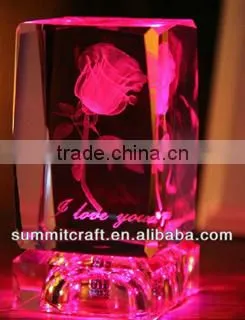 3D crystal decoration pieces crystal eiffel tower