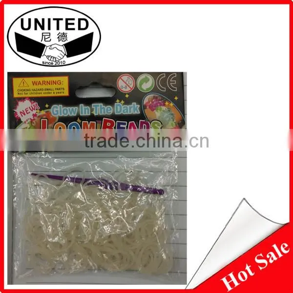 Lowest price Latex free rubber loom message bangles
